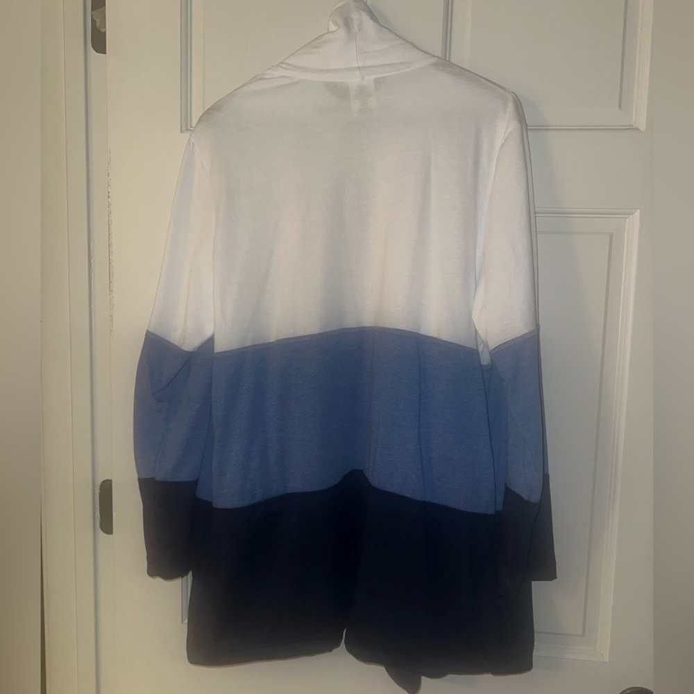 Blue and white cardigan    Blair brand        size M